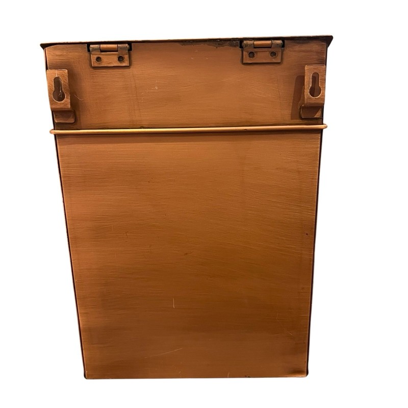 Brushed Copper Finish Vertical Wall-Mounted Mailbox – Metal Box 11”H gallery