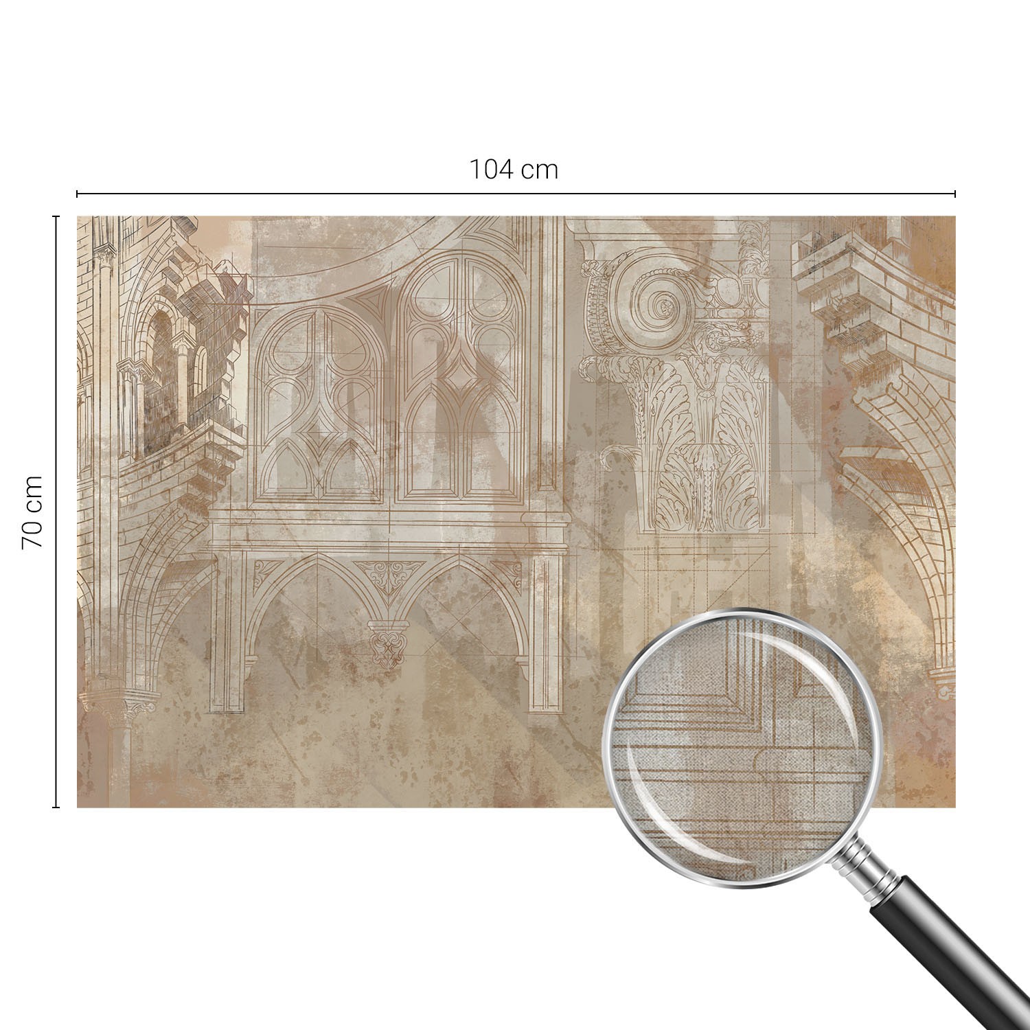Non-Woven Wall Mural XXL Architectural Details In A Classic Composition gallery