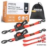 Retractable Ratchet Straps 1" x 10ft, 1,800lb Break Strength, 1INCH*2PACK Red gallery