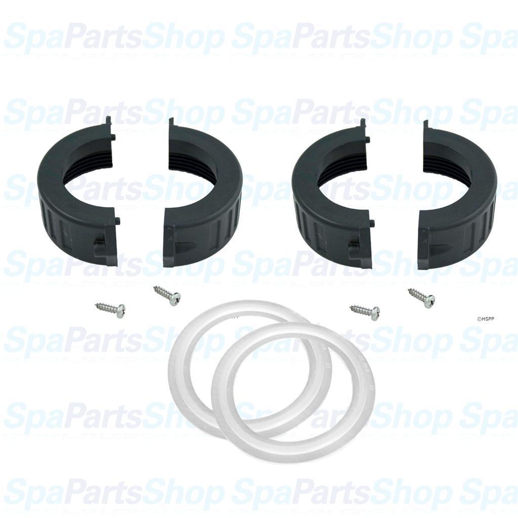 Hot Tub Basics | 2" Flow Through Heater Split Union Nuts Gaskets 400-5421 gallery