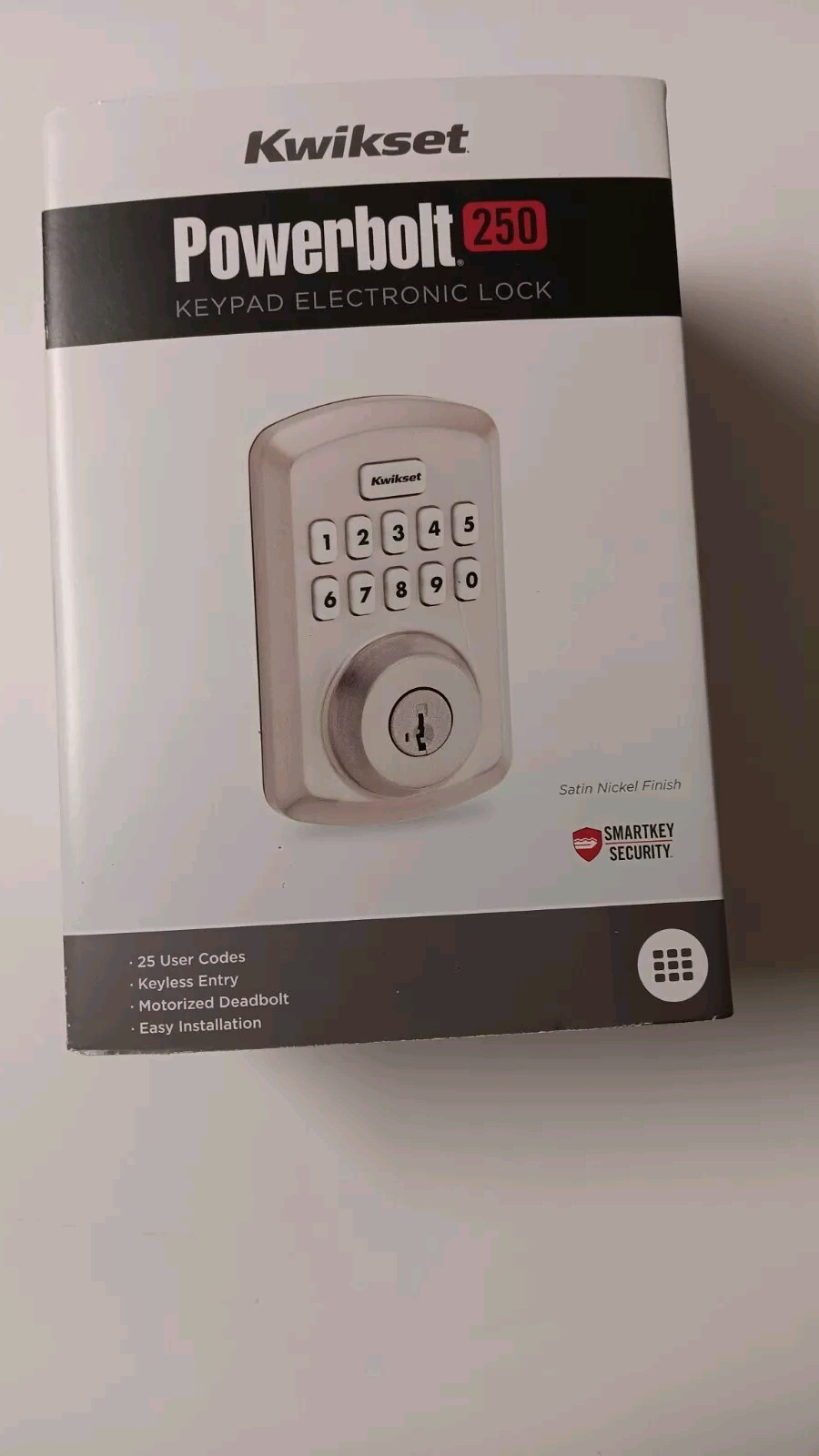 Kwikset Powerbolt 250 10-Button Keypad Electronic Deadbolt Lock Satin Nickel $51 gallery