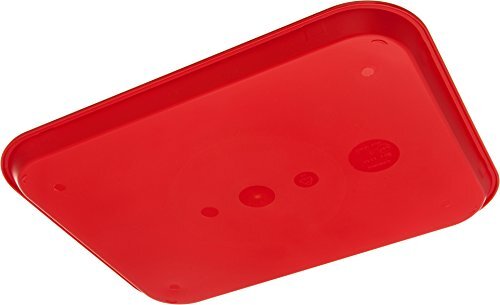 Shatter-Resistant Plastic Cafeteria Fast Food Tray, 14" x 18" - Red gallery
