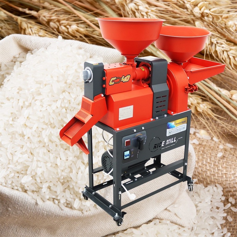 Rice Milling and Crushing Machine Combined Rice Mill Grinder 220V Iron Machine gallery