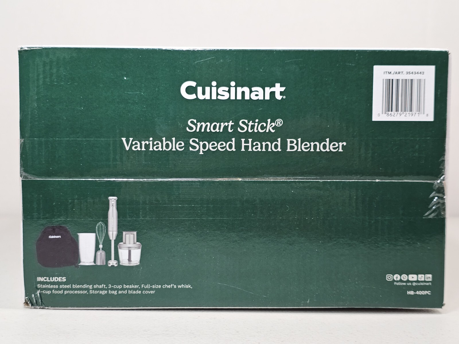 Cuisinart Smart Stick Variable Speed Hand Blender Food Processor HB-400pc Sealed gallery
