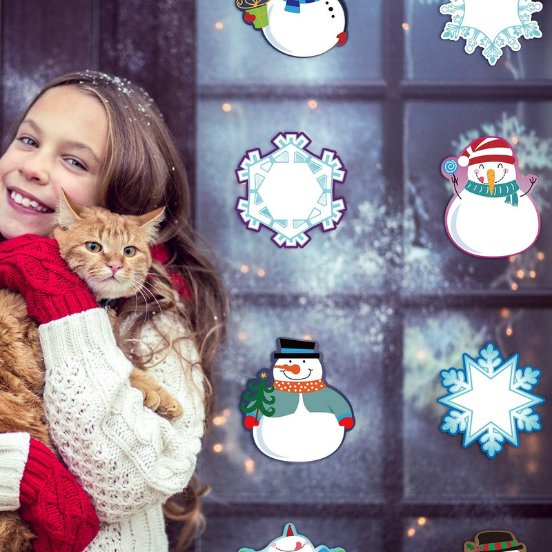 45 Pcs Snowman Snowflake Cutouts Classroom Bulletin Board Decoration Snowflake S gallery
