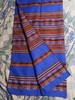 Woven Multicolor Table Scarf W/ Fringe 47” X 42” Blue red black gallery