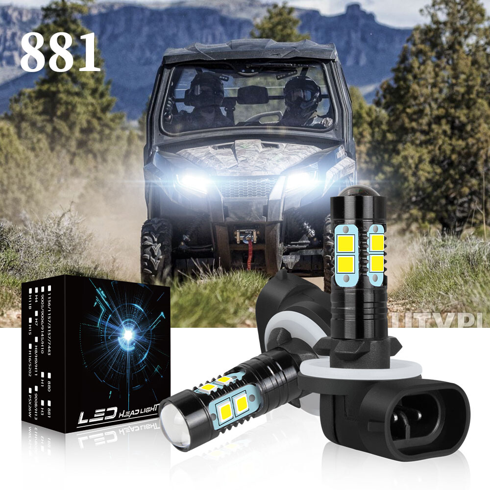 For ARCTIC CAT 400 500 650 700 Headlight Hi/Lo Beam LED Light Bulbs 6000K White gallery