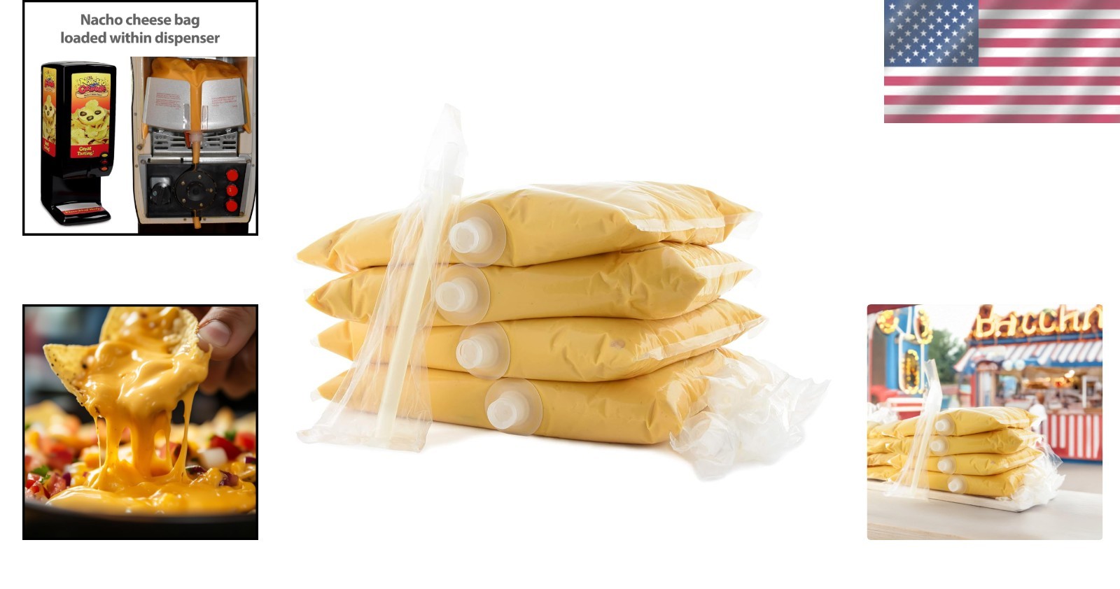 Real Cheddar Nacho Cheese Sauce, 4-Pack with Dispenser Tubes gallery