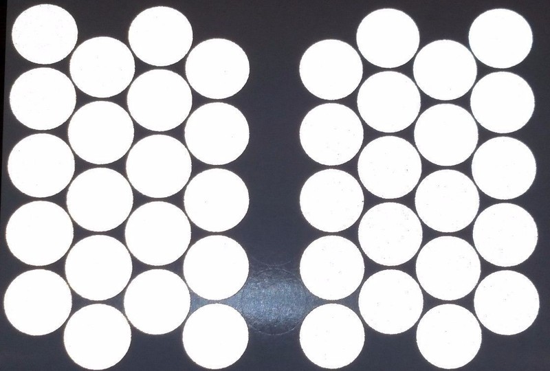 40 FLUORESCENT YELLOW Reflective Vinyl Dots Circles 3/4 inches diameter gallery
