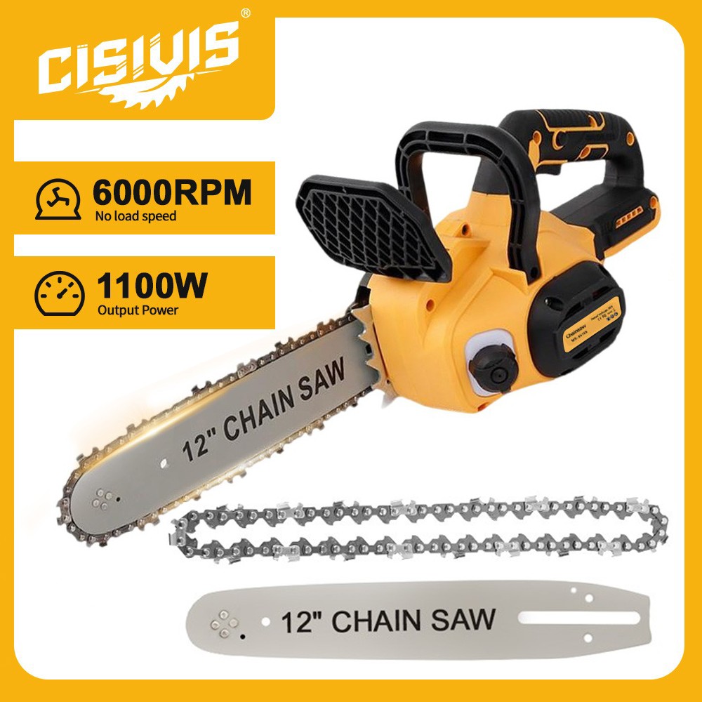 12 Inch Brushless Electric Chainsaw for DeWalt 20V Battery With Oiler gallery