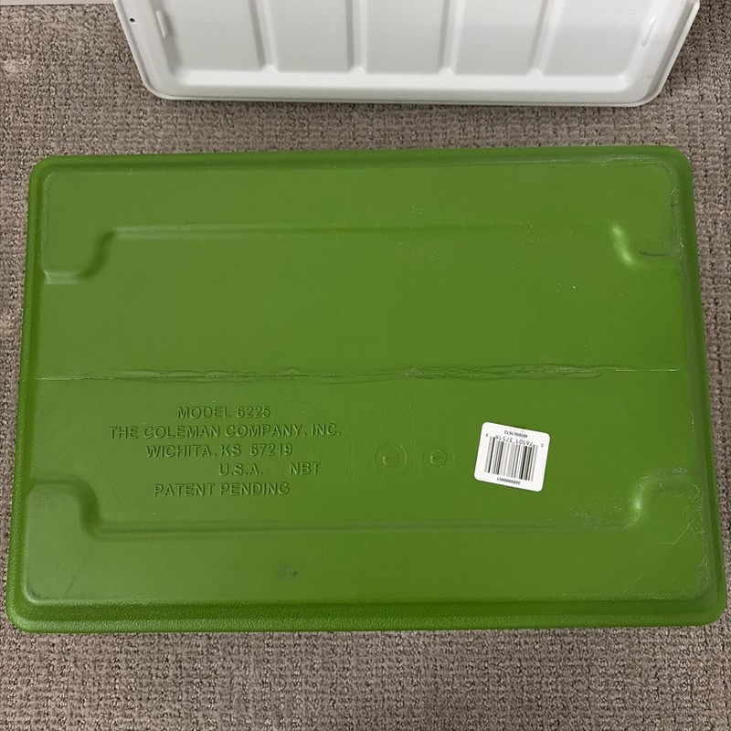Coleman PARTY STACKER COOLER Model 6225 GREEN 24 Can Stackable Chest Excellent gallery