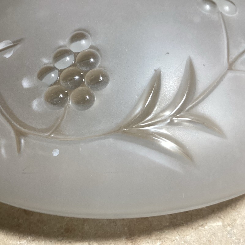 Grape Floral Ceiling Light Glass Shade -10” Fitter Base- Heavy- 3 1/2 Pounds gallery