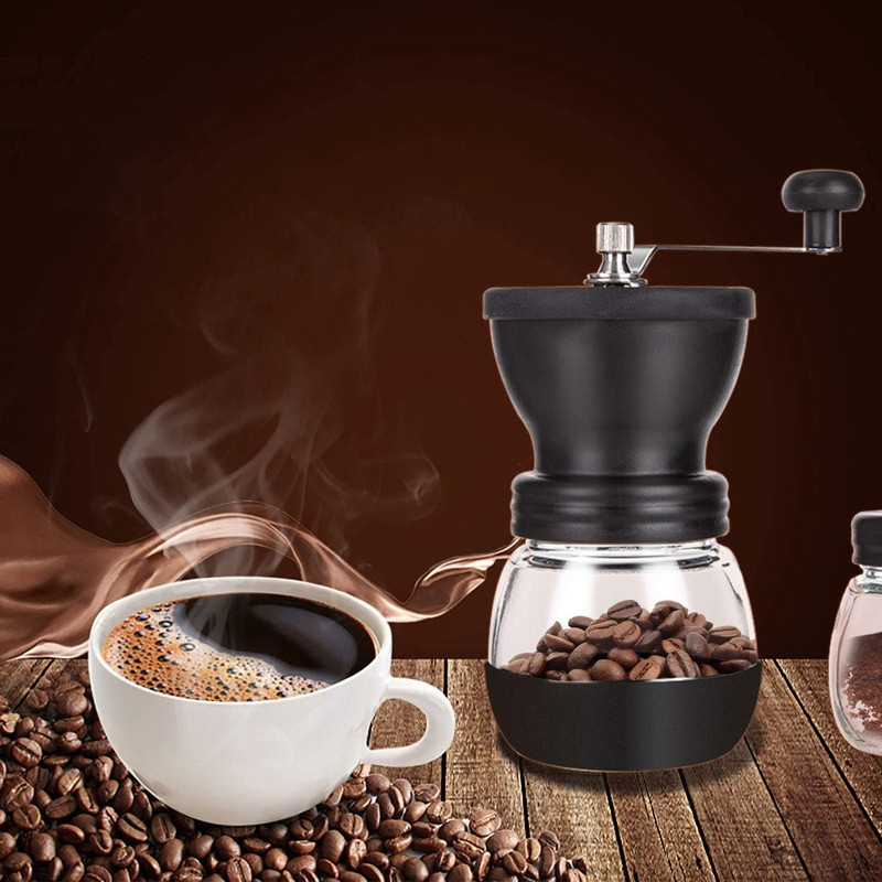 Manual Coffee Bean Grinder with Ceramic Burr, Hand Coffee Grinder Mill Small wit gallery