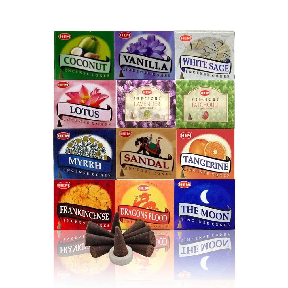 HEM Incense Cones Assorted Scents 120PCS Aromatherapy Pack of 12 gallery