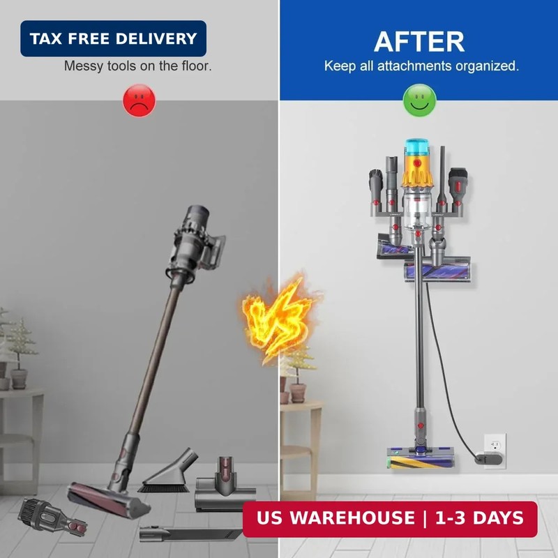 LANMU Accessory Holder Compatible with Dyson V15 V11 V10 V8 V7 Outsize Gen5 Cord gallery