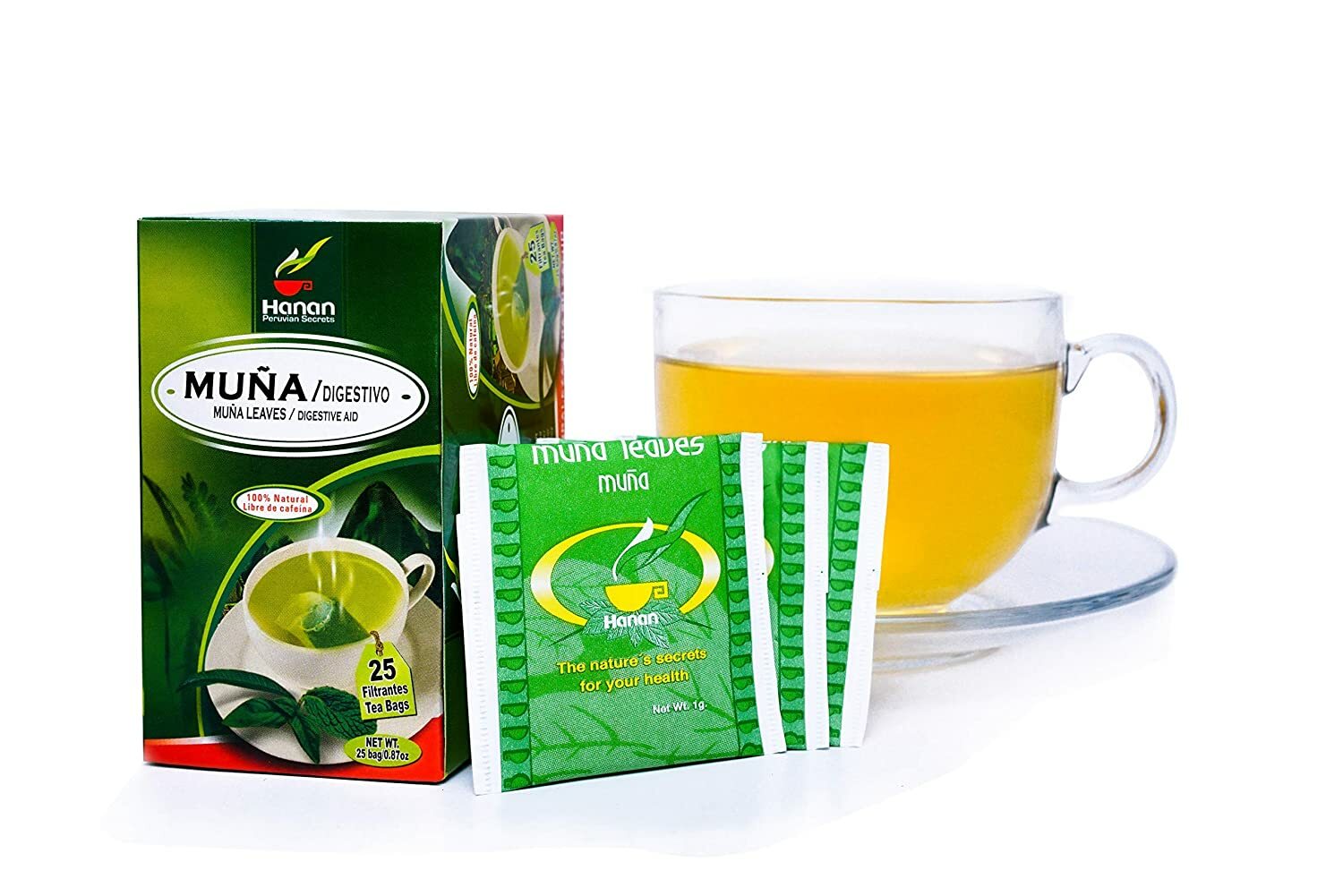 Hanan Peruvian Secrets Muna Herbal Tea | 100% Natural Andean Mint Leaves | 25 Te gallery