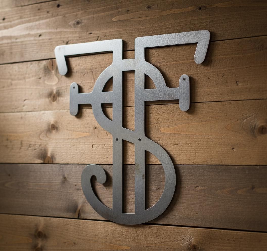 Personalized Cattle Brand Metal Sign Custom Western Ranch Decor Rustic Farm Art gallery