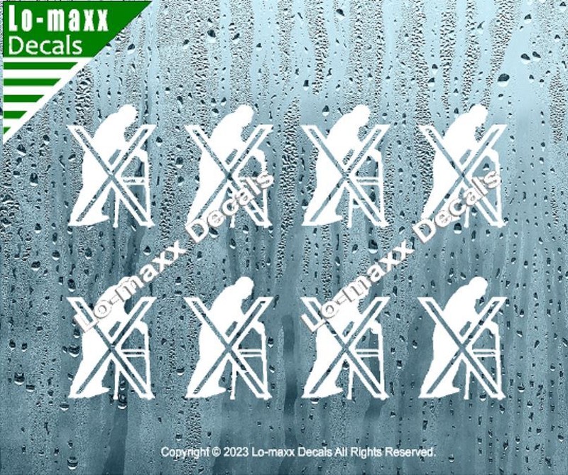 Old Man With Walker Kill Markings Tally Car Truck SUV Die Cut Vinyl Decal gallery