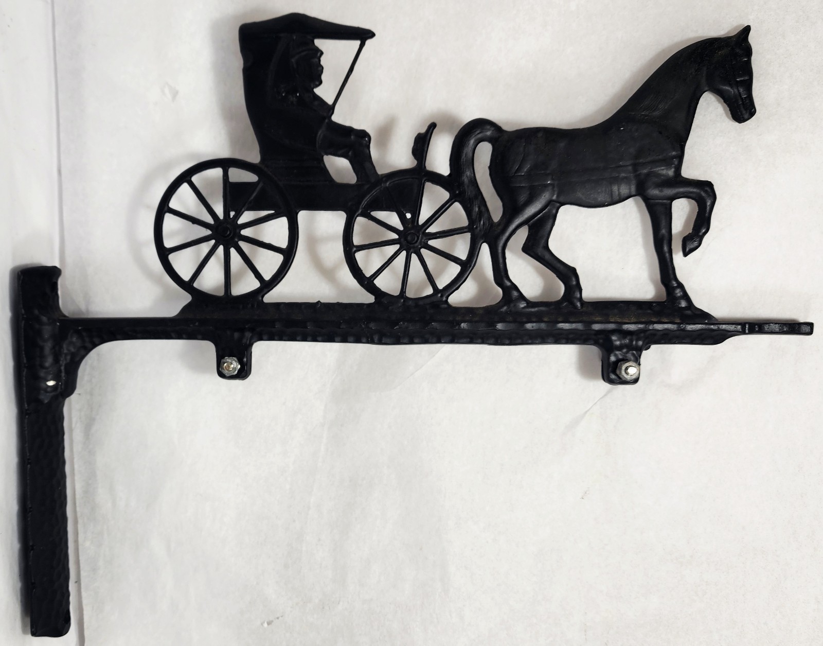 Metal Horse & Buggy Farm Mailbox Post Address Sign Cast Aluminum gallery