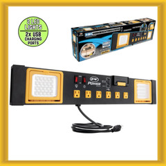 Performance Tool 1000LM 120V Workbench Power Station with built-in LED Lighting