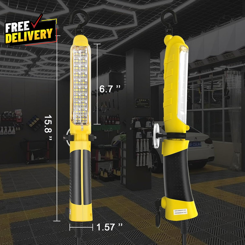 LED Trouble Light Handheld Corded Work Lights with Strong Magnet Double Swivel.. gallery