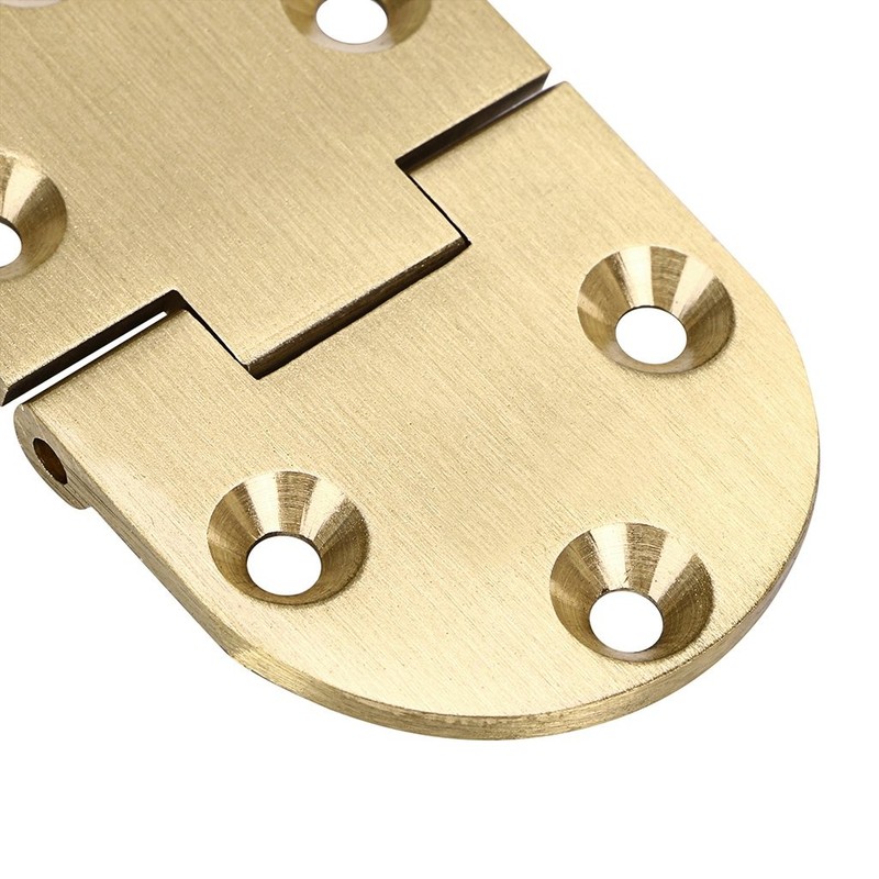 2 Pack 90 Degree Flip Top Hinges Solid Brass For Folding Tables 55Lb Capacity gallery