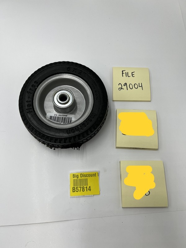 (QTY 2) MARATHON Flat-Free Polyurethane Foam Wheel 6-1/8" 46G080 33101 gallery