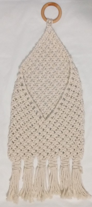 Macrame Wall Decor w/ Pocket Holder for Mail, Greenery, etc. 10x25" Boho gallery