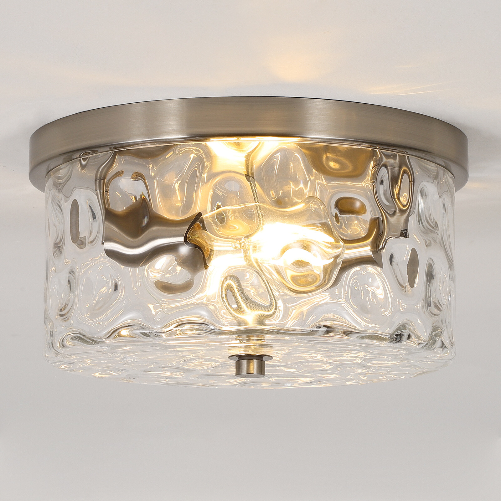 Modern Gold Semi Flush Mount Ceiling Light 12inch for Kitchen Hallway Bedroom gallery