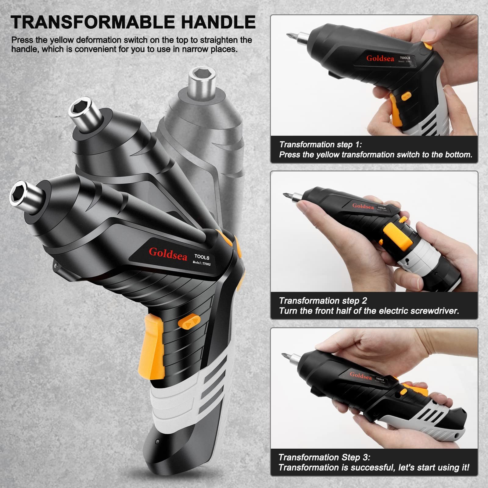 Electric Screwdriver 4.2V Cordless Screwdriver 3.5N.m 1500mAh Type-C Charging... gallery