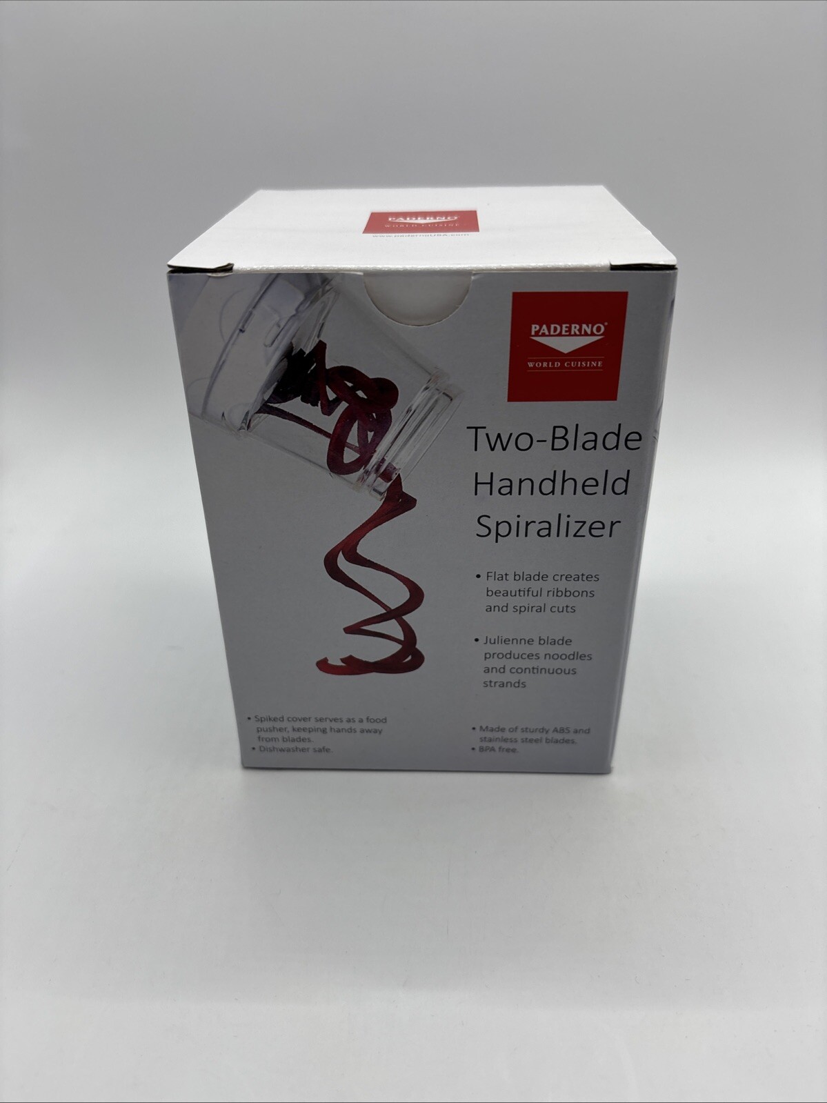 Paderno Two-Blade Handheld Spiralizer NEW Fast Shipping gallery