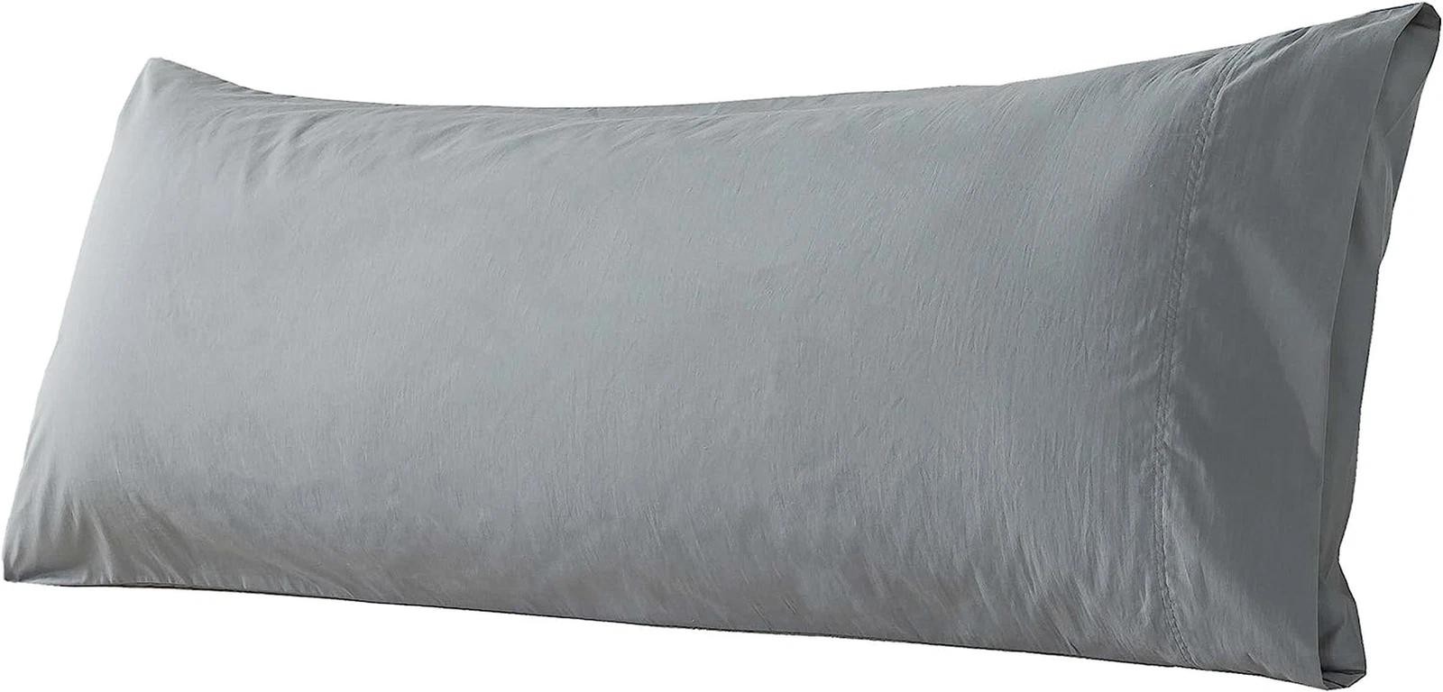 Whatsbedding Body Pillow Cover Cotton Fabric, Long Pillowcase Breathable & S gallery