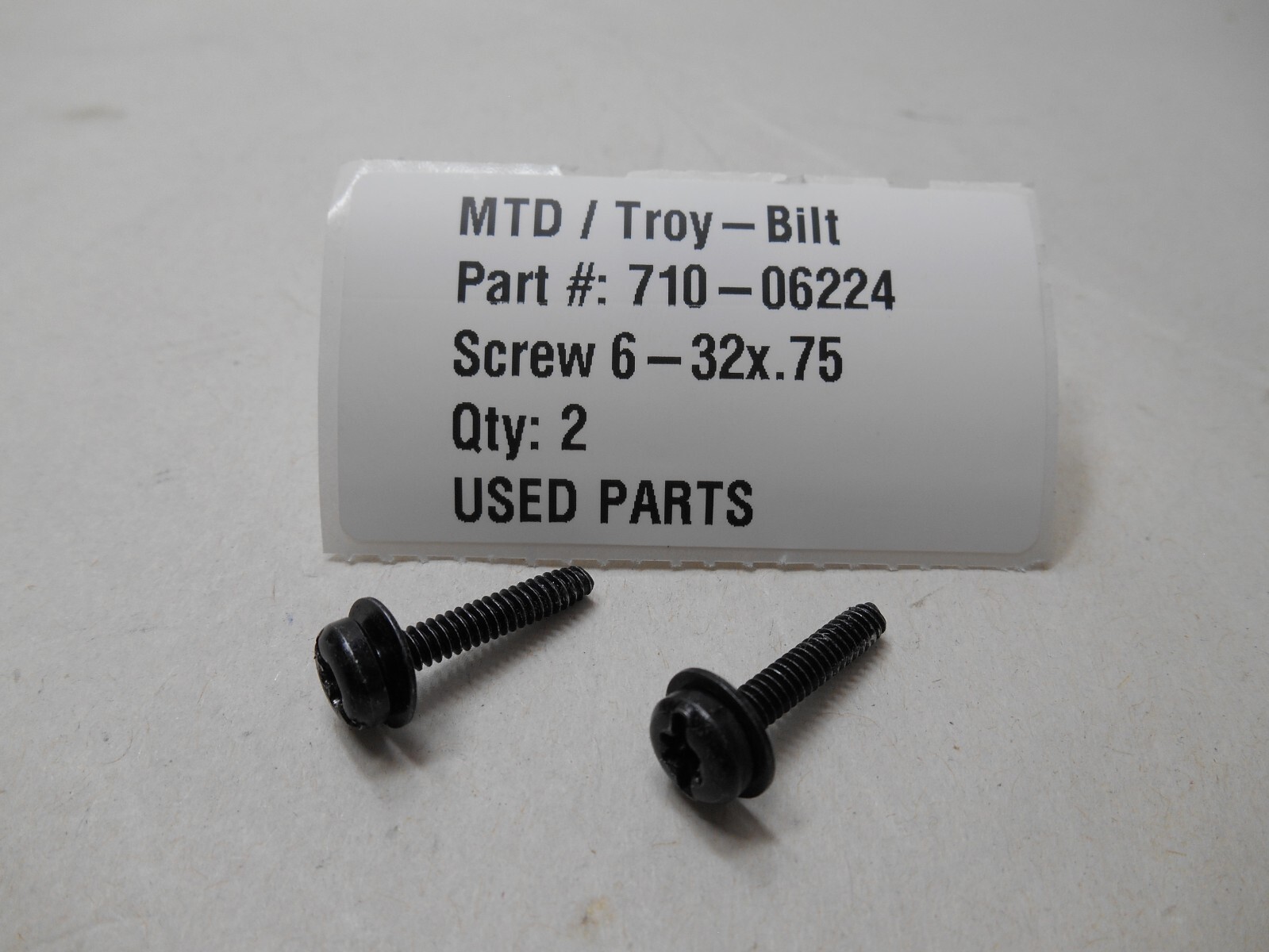 MTD / Troy-Bilt TB635 EC Trimmer Coil Mount Screws 6-32x.75 710-06224 gallery