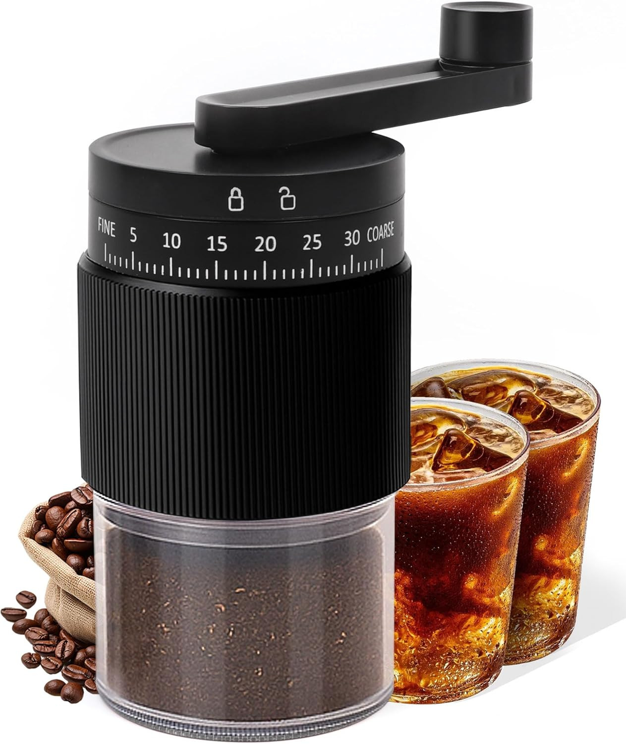 Manual Coffee Grinder with Ceramic Burr, 40G Capacity,35 Adjustable Settings,Por gallery