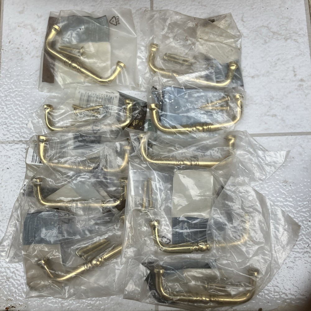 Belwith p9719 Brass Arch 3 Inch Pull Drawer Cabinet Solid Brass NOS 10 Pc Lot G4