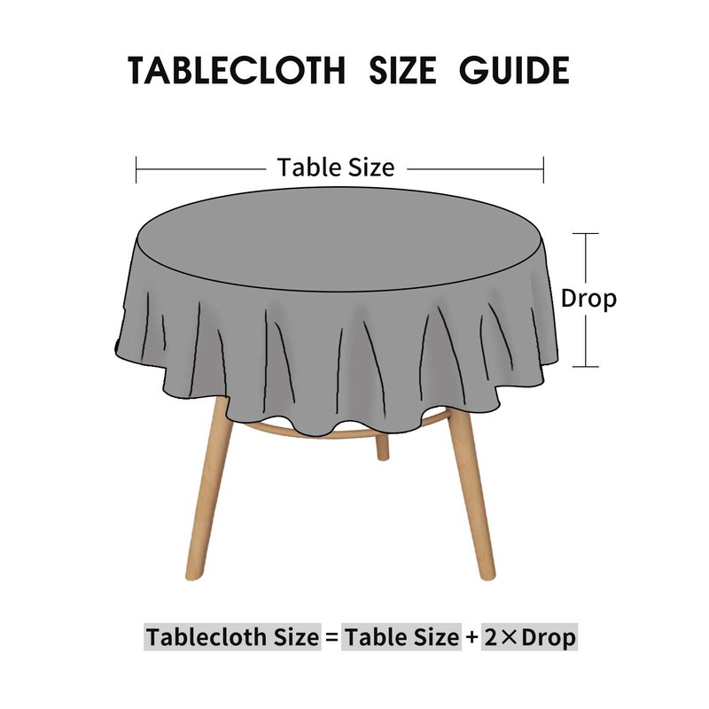 Round Tablecloth 120 Inch Waterproof Stain Resistant Polyester Orange Yellow gallery