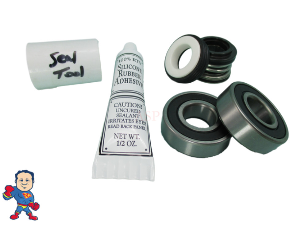 Aqua-Flo Fits XP2 XP2e (2) Front Bearing & Seal Pump Parts Kit Spa Hot Tub Pumps gallery