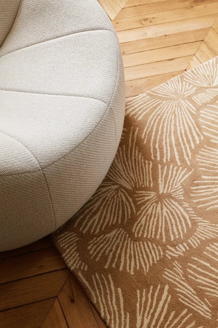 Hand Tufted Floral Abstract Area Rug - Handmade 100% Pure New Zealand Wool 8x10 gallery