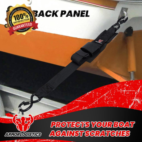 Boat Tie down Straps to Trailer 2-Pack, 2" X 48" Adjustable Boat Transom Straps, gallery