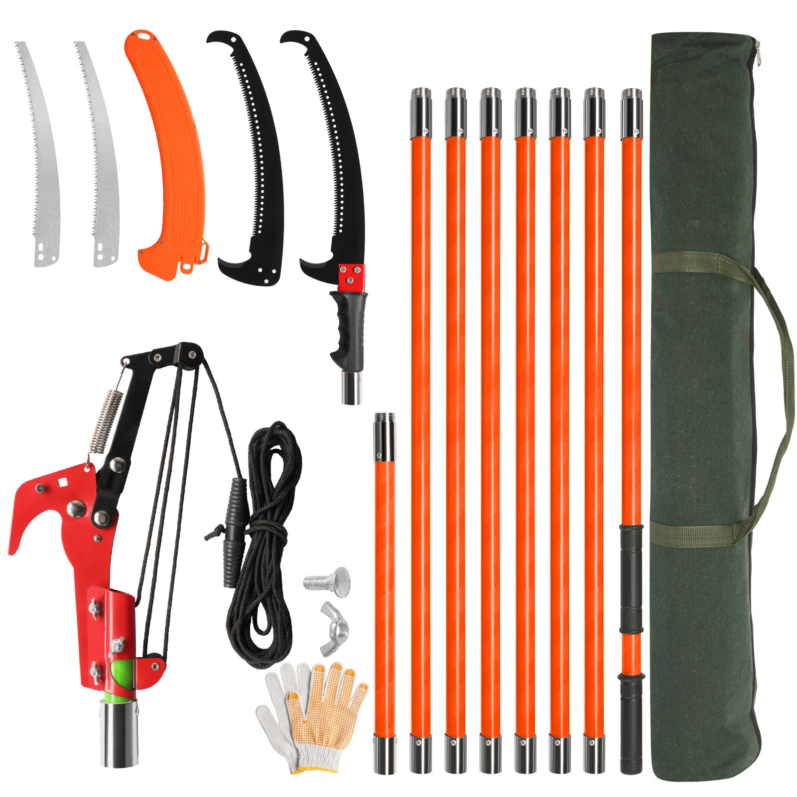 6.5FT-26FT Telescopic Branch Tree Pruner Pole Saw Detached Trimmer Pruning gallery