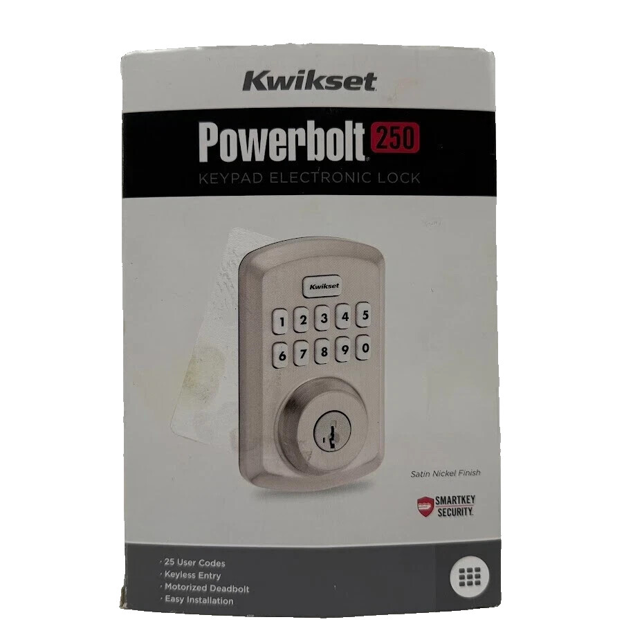 Kwikset 250 10-Button Keypad Satin Nickel Electronic Deadbolt Door Lock gallery