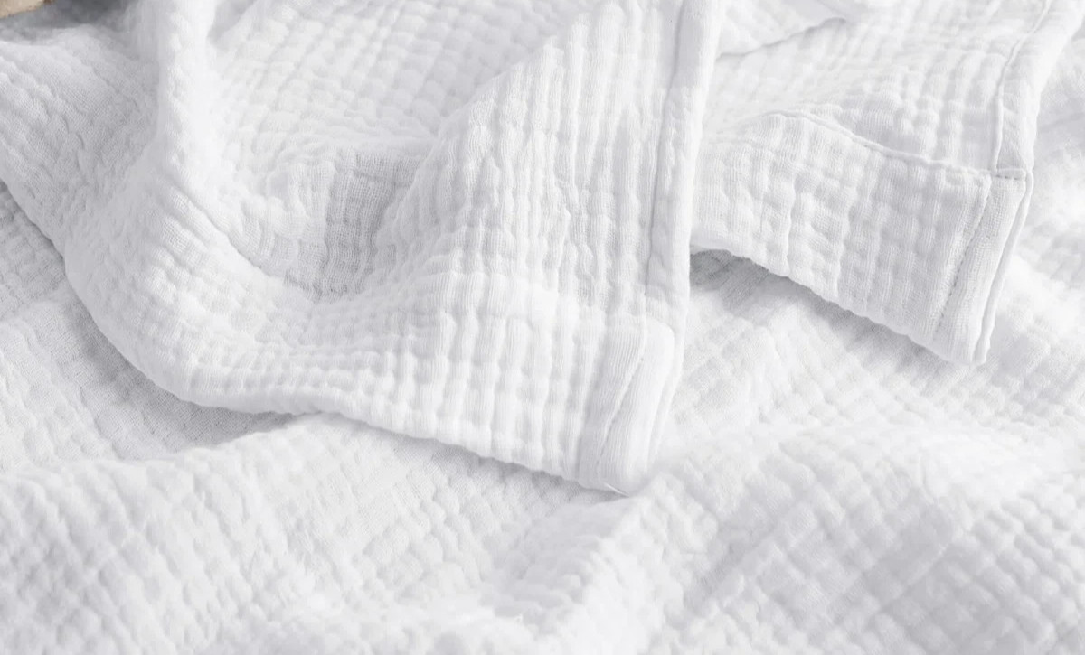 Bedsure White Cotton Muslin Throw Blanket 4 Layers Summer Cooling Gauze gallery