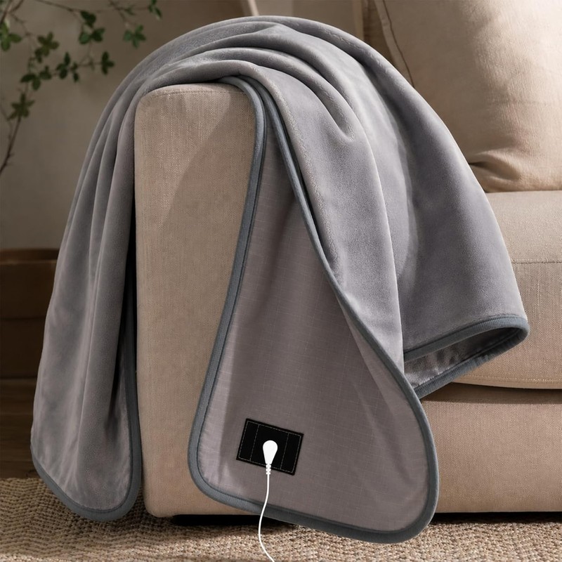 Double-Sided Grounding Blanket with Silver Fiber - Comfort for Napping & Reading gallery