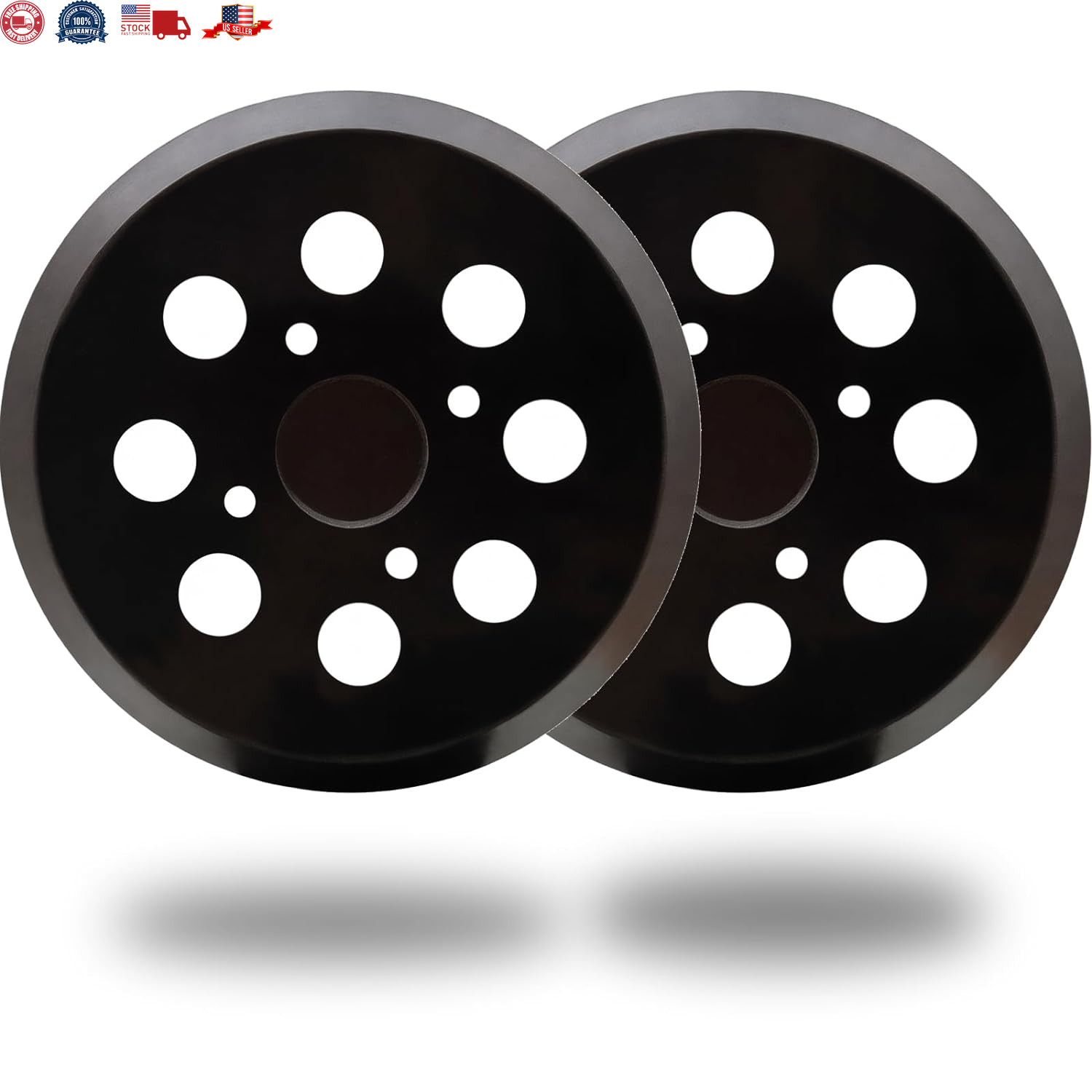2 Pack 5 Inch 8 Hole Hook and Loop Sander Pad for Ridgid R2600, R2601 5" gallery