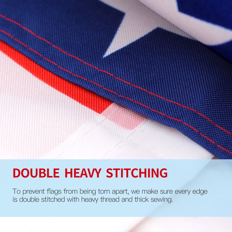 American Flag Polyester Canvas Header Brass Grommets Banner Banners Set 3x5 2... gallery