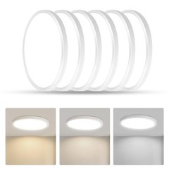 9 Inch LED Flush Mount Ceiling Light 6 Pack – 18W Ultra-Slim 3 Color Options