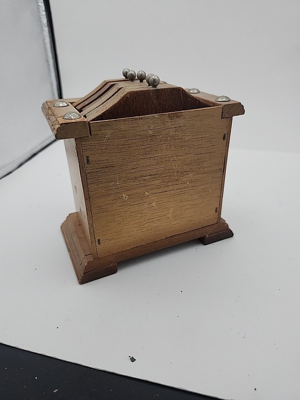Vintage Wooden Clock Cork Coasters Set Of 6 With Holder 5.25”x5” gallery