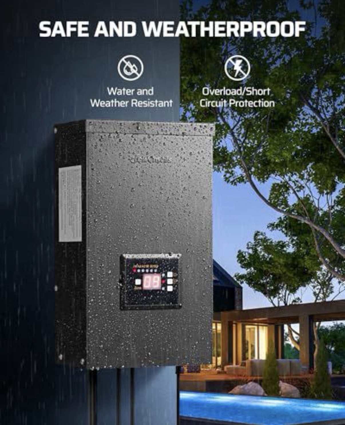 DEWENWILS 300W Smart Low Voltage Transformer WiFi 3 Zones, 120V AC to 12V/14V AC gallery