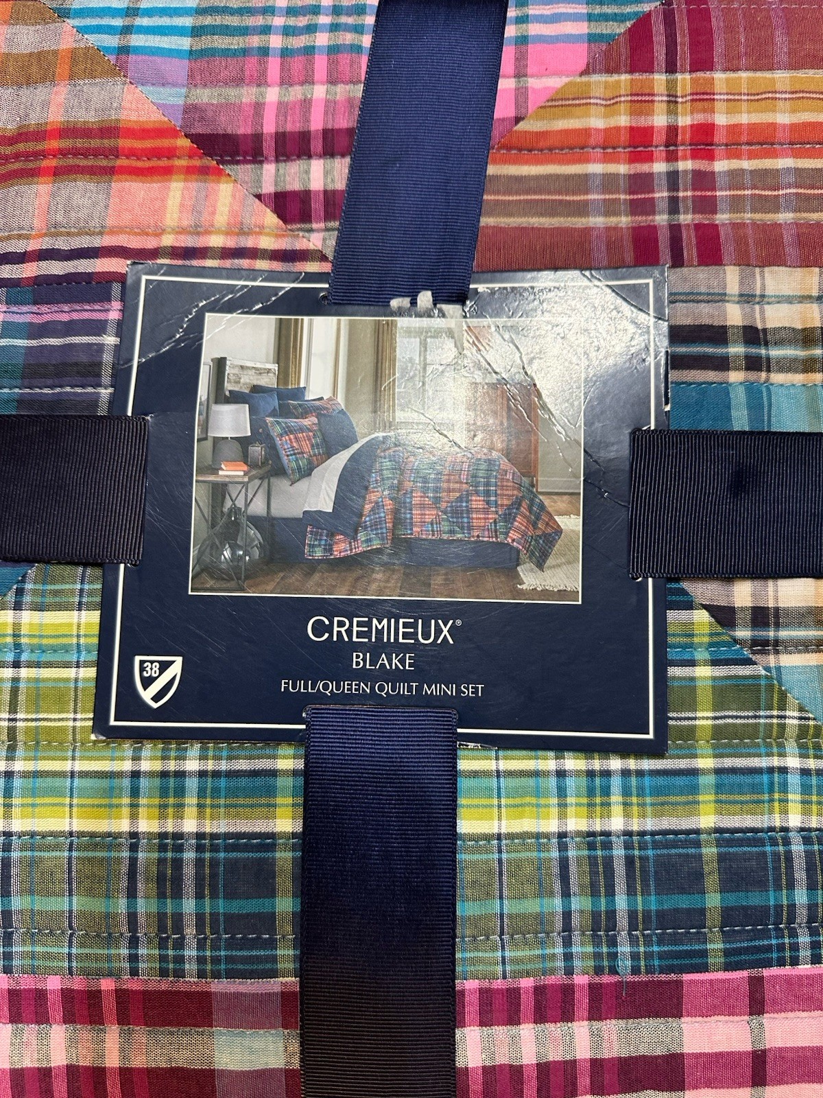 NWT Cremieux Blake Patchwork Full/Queen Quilt & Shams Set 3pc gallery
