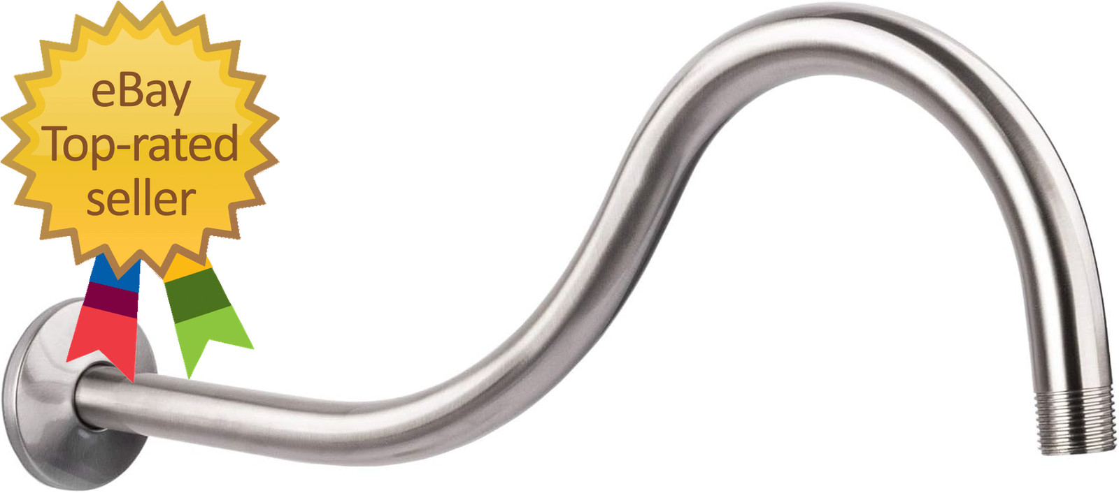Shower Head Extension Arm by 16 Inch Assembled Length High Arc Long gallery